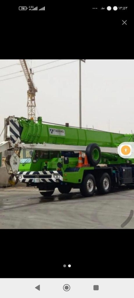 جرثقیل ۳تن کفی،۷تن الی ۶۰تن دکل بلند…شبانهروزی