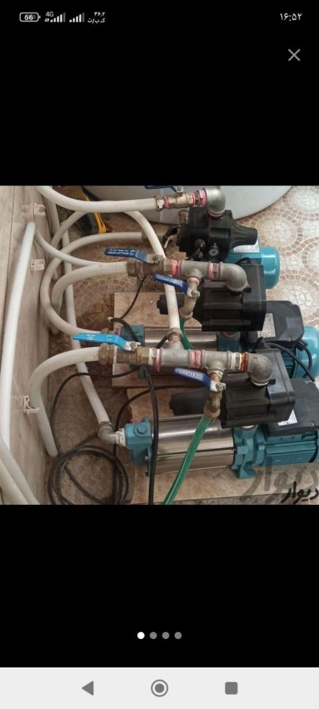 لوله کش آب فاضلاب نصب پمپ منبع آبگرمکن و