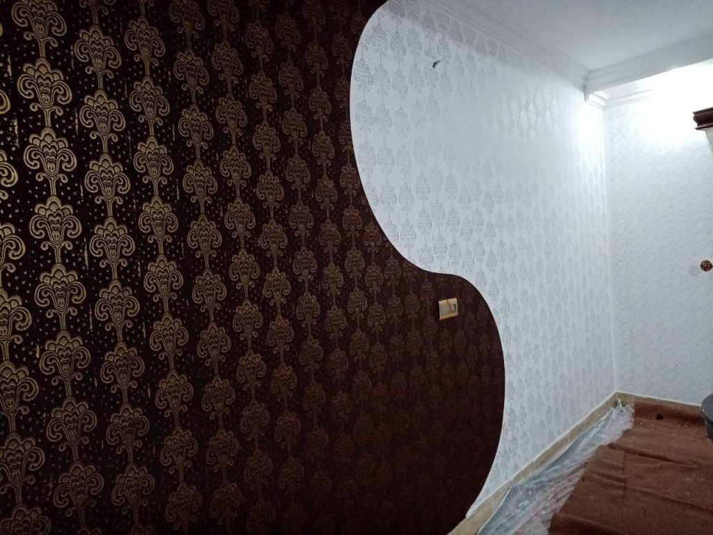 نقاشی ساختمان مدرن(طرح کاغذ دیواری)