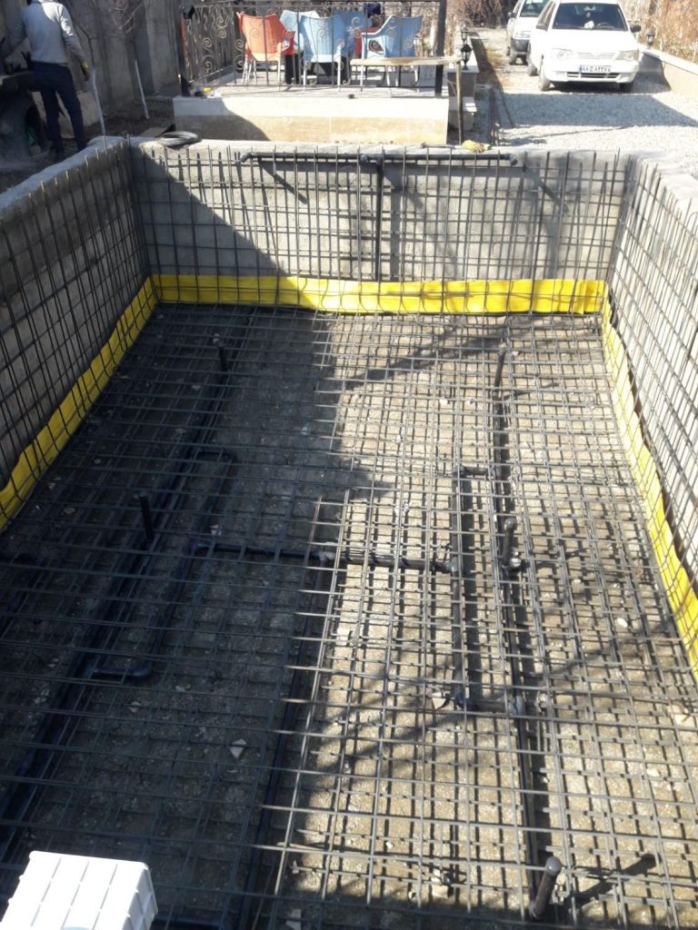 اجرای استخر ارماتوربندی قالب بندی بتن ریزی