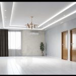 دکوراسیون داخلی  کناف تایل کمپارس تی وی وال دکور چوبی ترموال ماربل