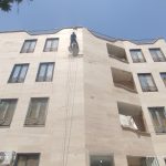 پیچ و رول پلاک نما و رنگ بدون نیاز به داربست با طناب