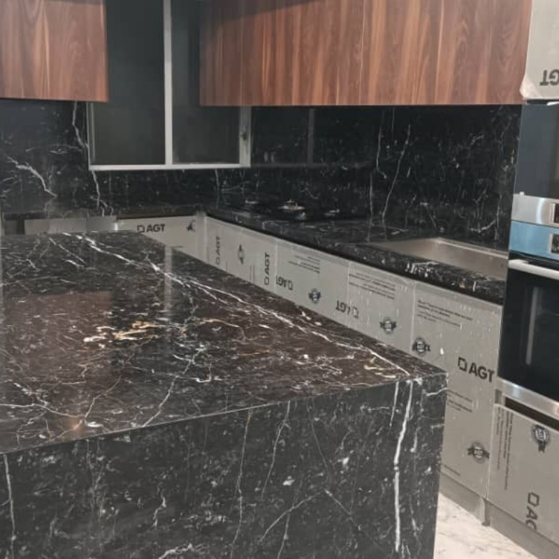 اجرای تخصصی سنگ کابینت کورین کوارتز