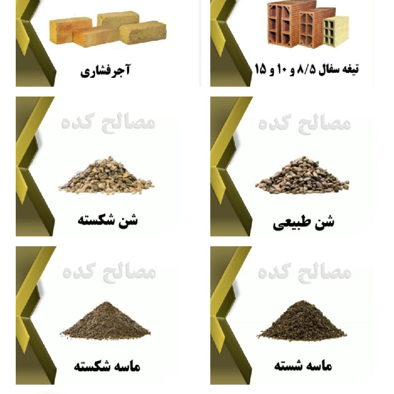 کلیه مصالح ساختمانی