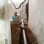 تخریب ساختمان کندن چاه وصل فاضلاب شهری