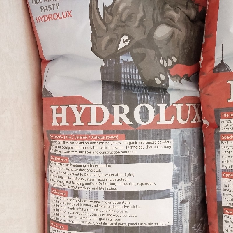 چسب کاشی پودری برند هیدرولوکس