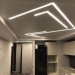 سقف کاذب کناف و لاین نوری بدون واسطه