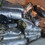 فروش پشم شیشه باز شده از سوله کلا یک سال نصب بوده