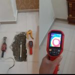 لوله کشی . نشتی یابی با دستگاه تصویری .بنایی . رفع نم