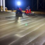 بتن ریزی و جدول و آلماتور کف