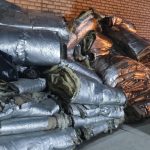 فروش پشم شیشه باز شده از سوله کلا یک سال نصب بوده