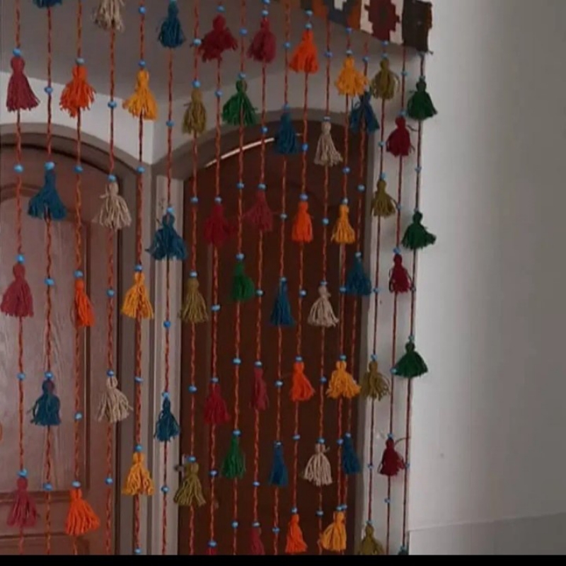 پرده تزئینی ریسه کاموایی