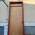 چهار چوب همراه درب چوبی سه لایه و دستگیره نو